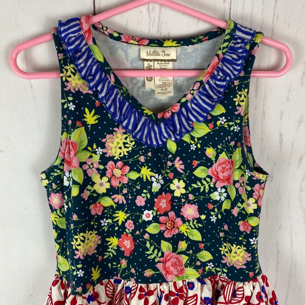 Matilda Jane Ferris Wheel green red girls dress 6 - Picture 3 of 7